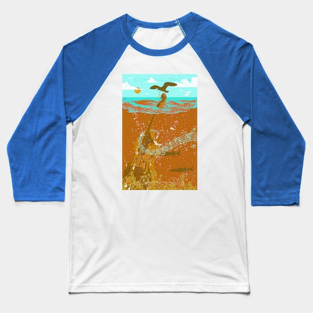 SINKING CELLO Baseball T-Shirt by Showdeer